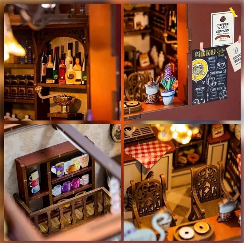 Café at Dusk — Miniature DIY Coffee Shop