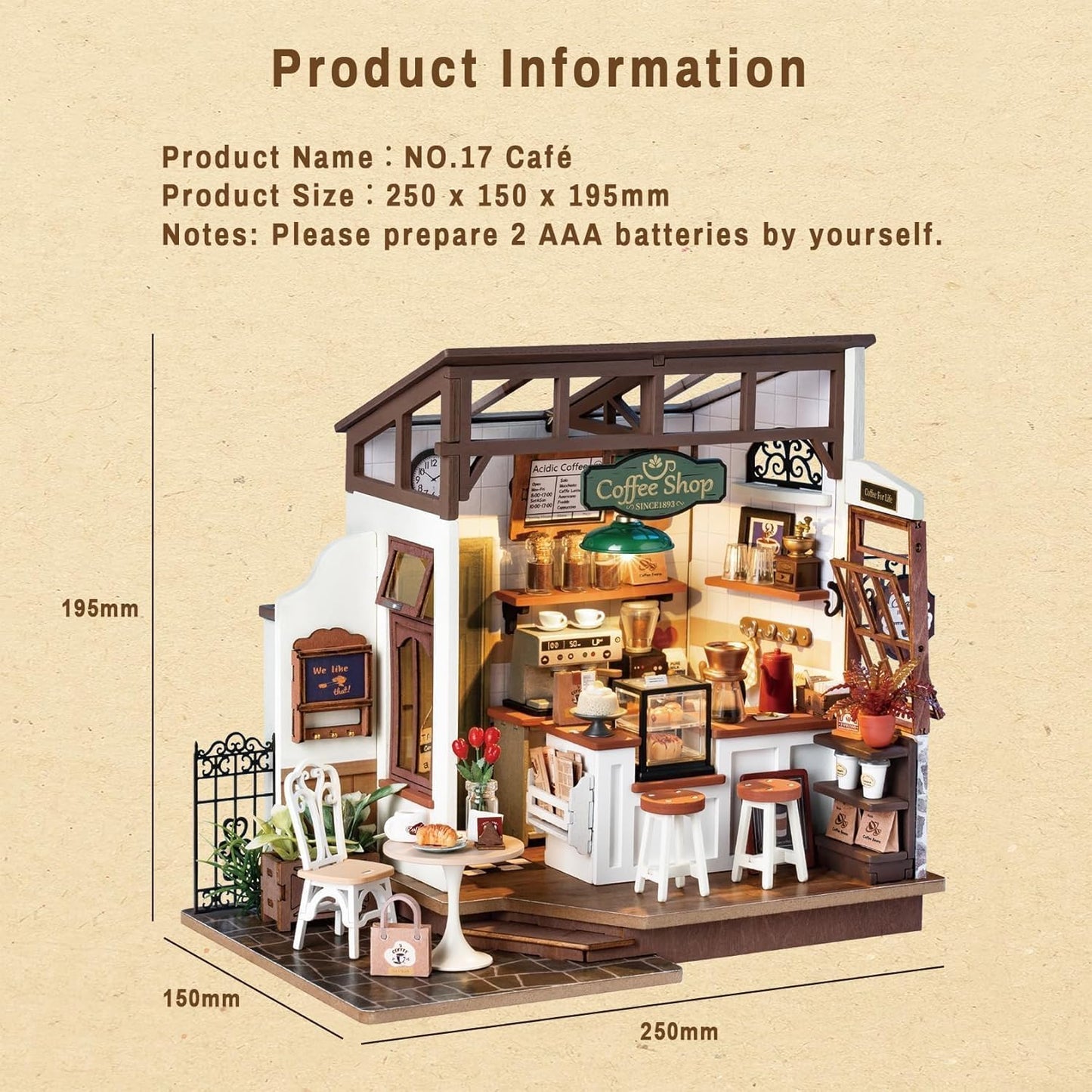 Sunlit Café — Miniature DIY Coffee Shop