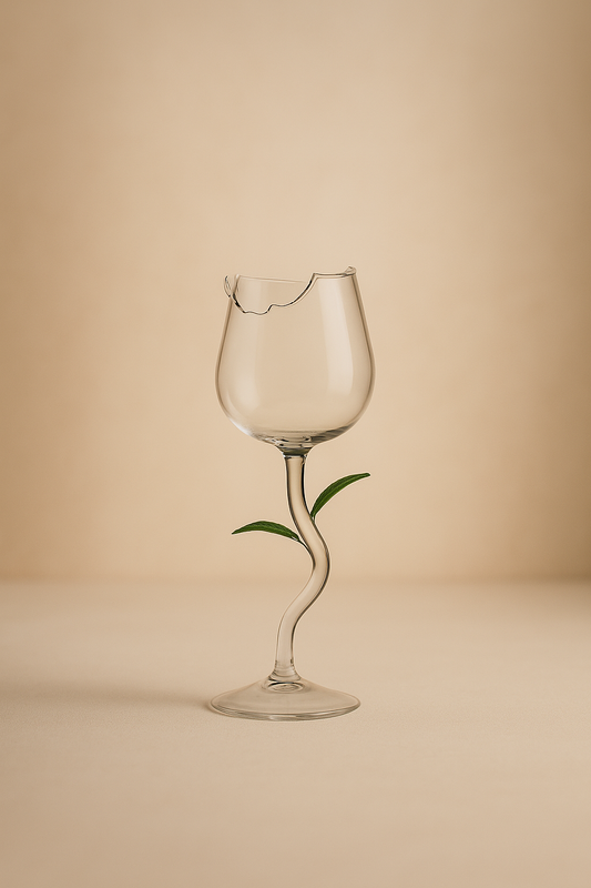 Green Leaf Cocktail Glass