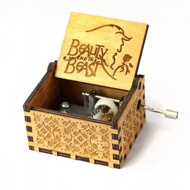 Beauty & the Beast - Wooden Mini Music Box